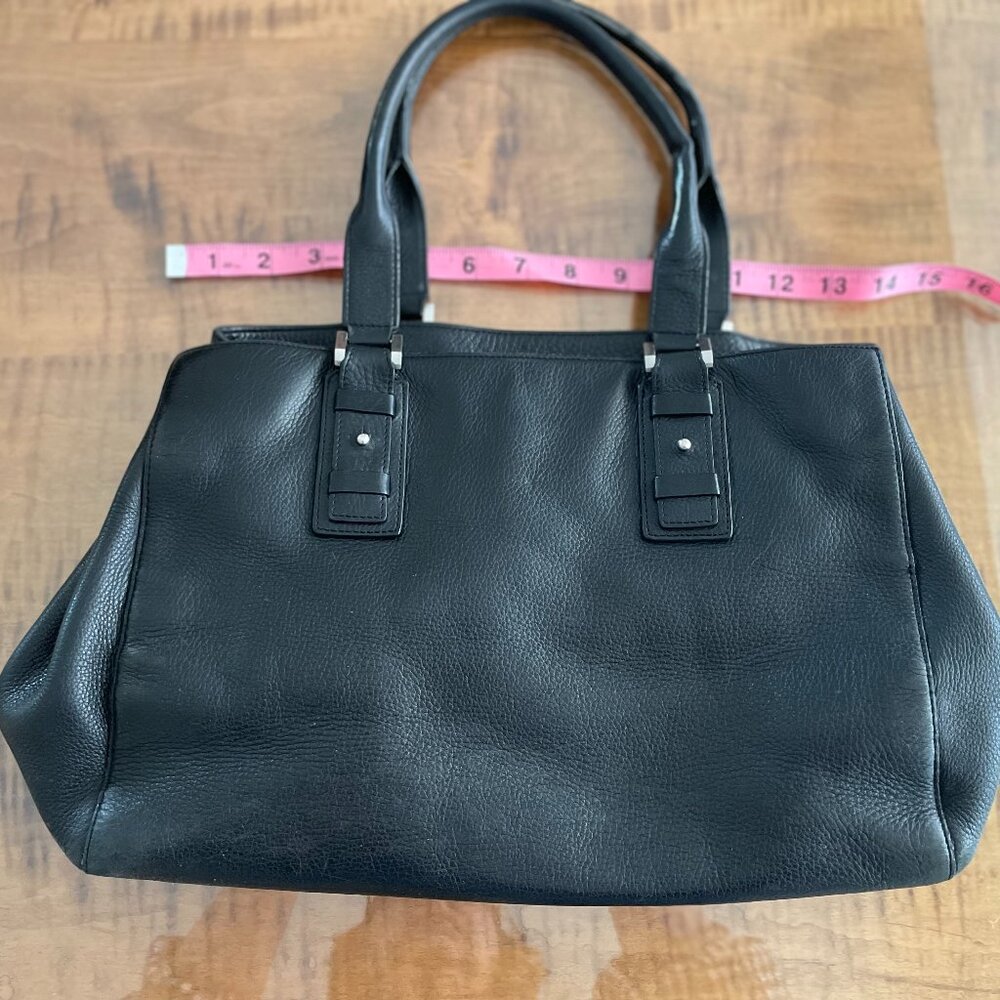 Ellen Tracy Black Leather Bag